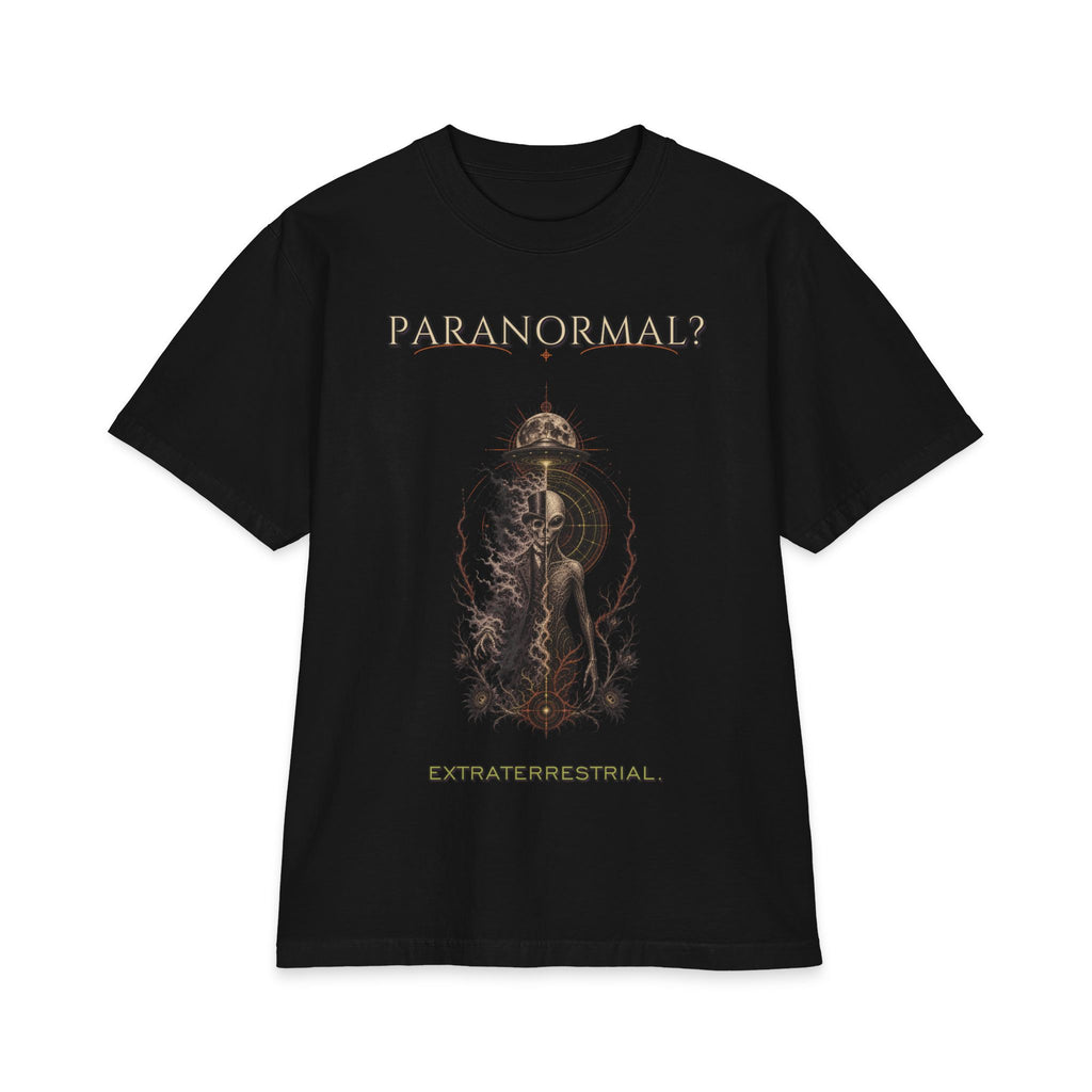Paranormal? Extraterrestrial Tee | Alien Lighthouse Illustration T-Shirt