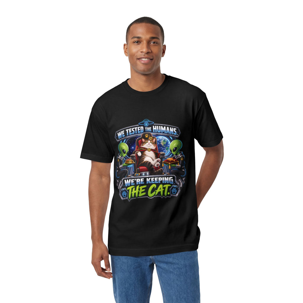 We Tested the Humans, We’re Keeping the Cat — Unisex Alien T-Shirt