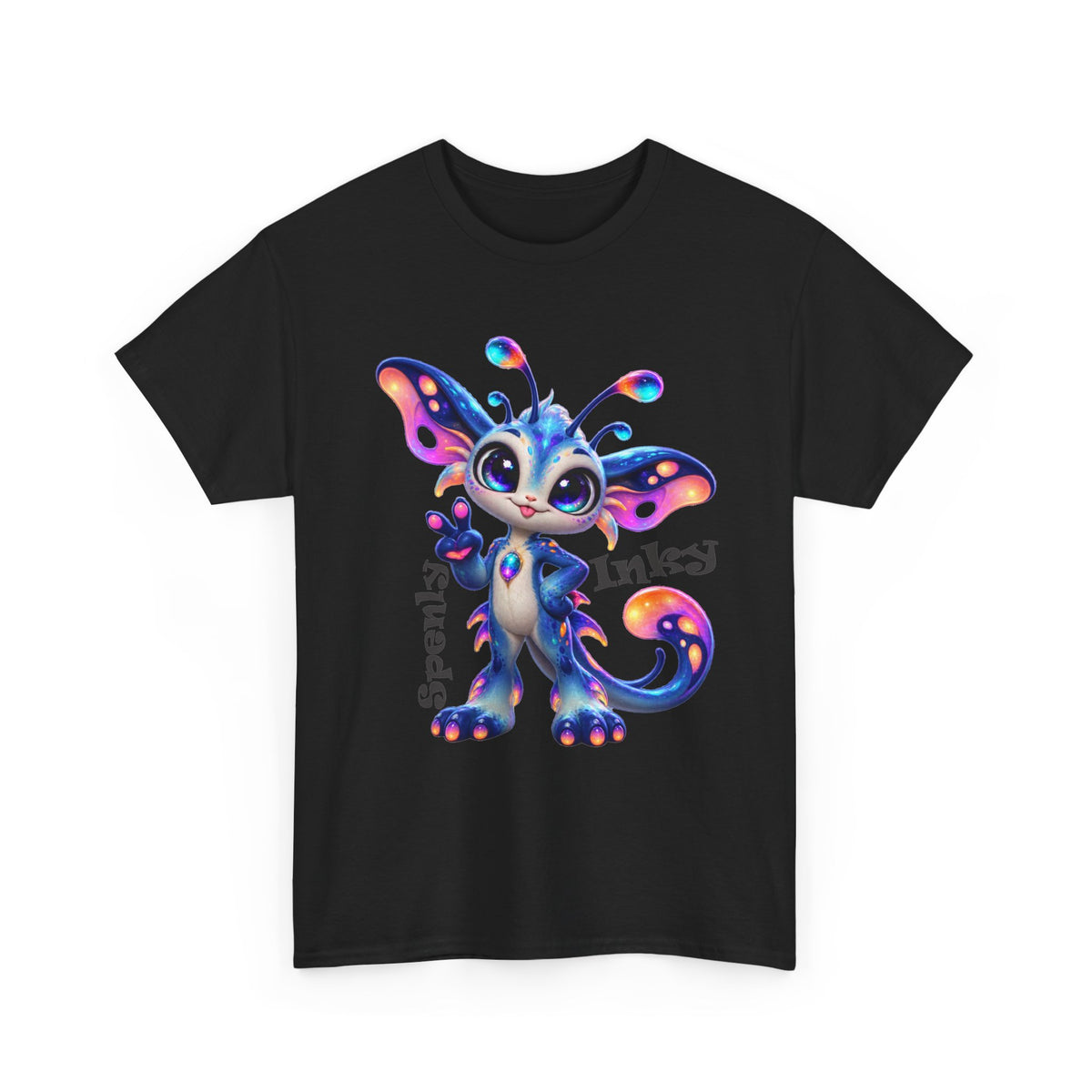 Colorful Fantasy Creature Splenly Inly Tee | Cute Alien Dragon Splenly